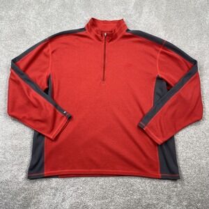 EMS Techwick Mens 1/4 Zip Activewear Lightweight Pullover Top Shirt Size XL Red